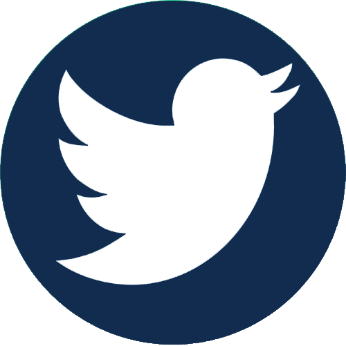 Twitter icon in dark blue